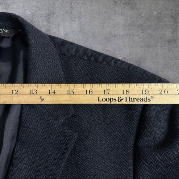 JOS A BANK Men’s 46R Navy Herringbone Wool Blazer Sport Coat 2-Button Jacket - Picture 7 of 13
